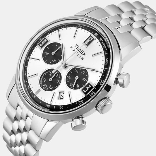 Men Quartz Silver Dial Chronograph Stainless Steel Watch TWEG26704 Men Quartz Silver Dial Chronograph Stainless Steel Watch TWEG26704
