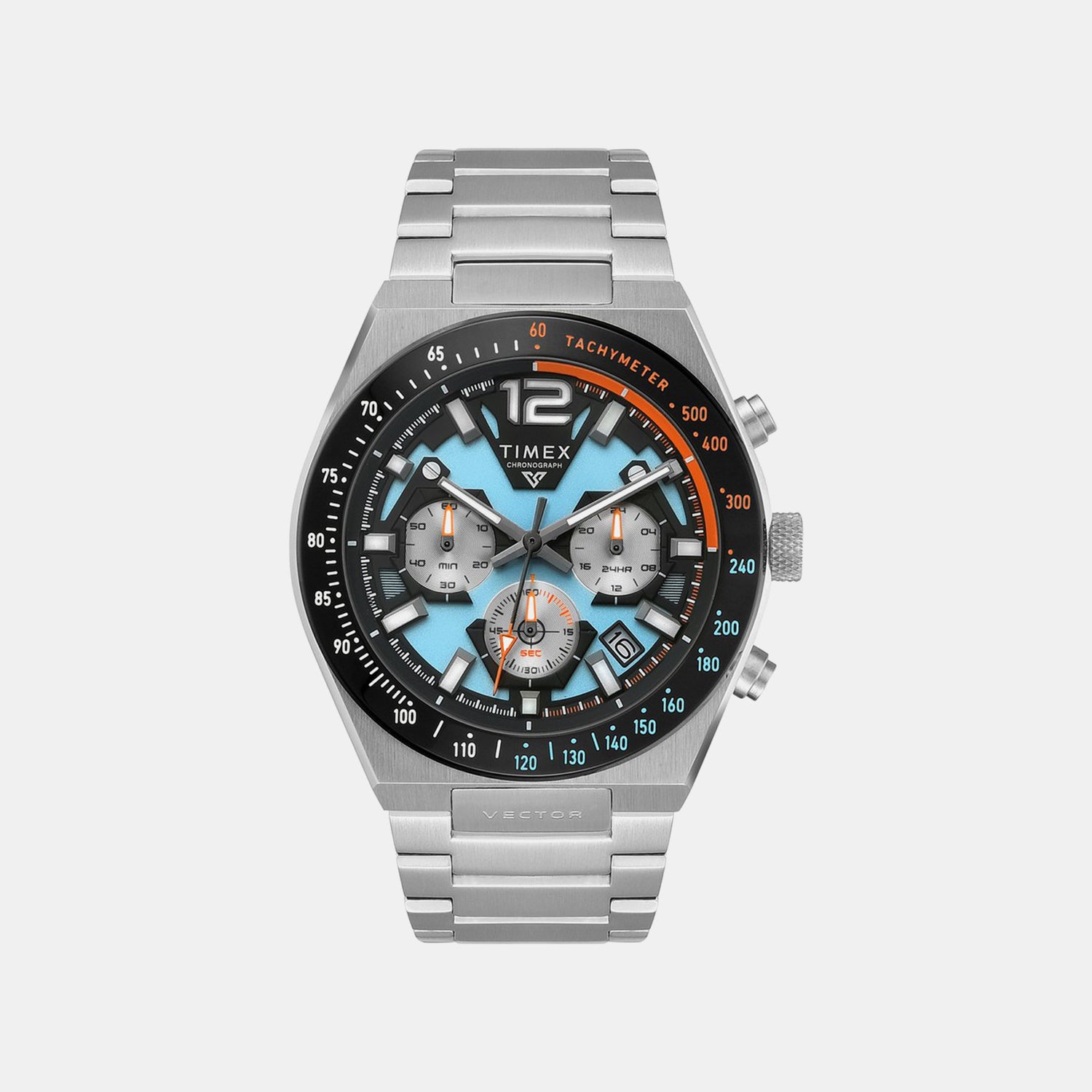 テグ Vector Men Quartz Dial Chronograph Stainless Steel Watch TWEG30802