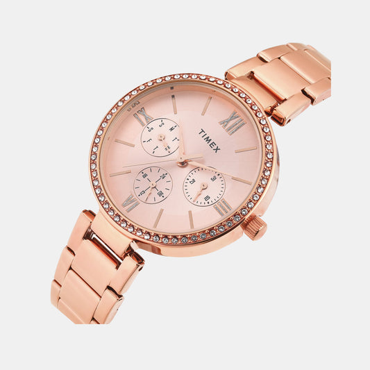 Fashion Women Quartz Pink Dial Multi-Function Stainless Steel Watch TWEL18707 Fashion Women Quartz Pink Dial Multi-Function Stainless Steel Watch TWEL18707