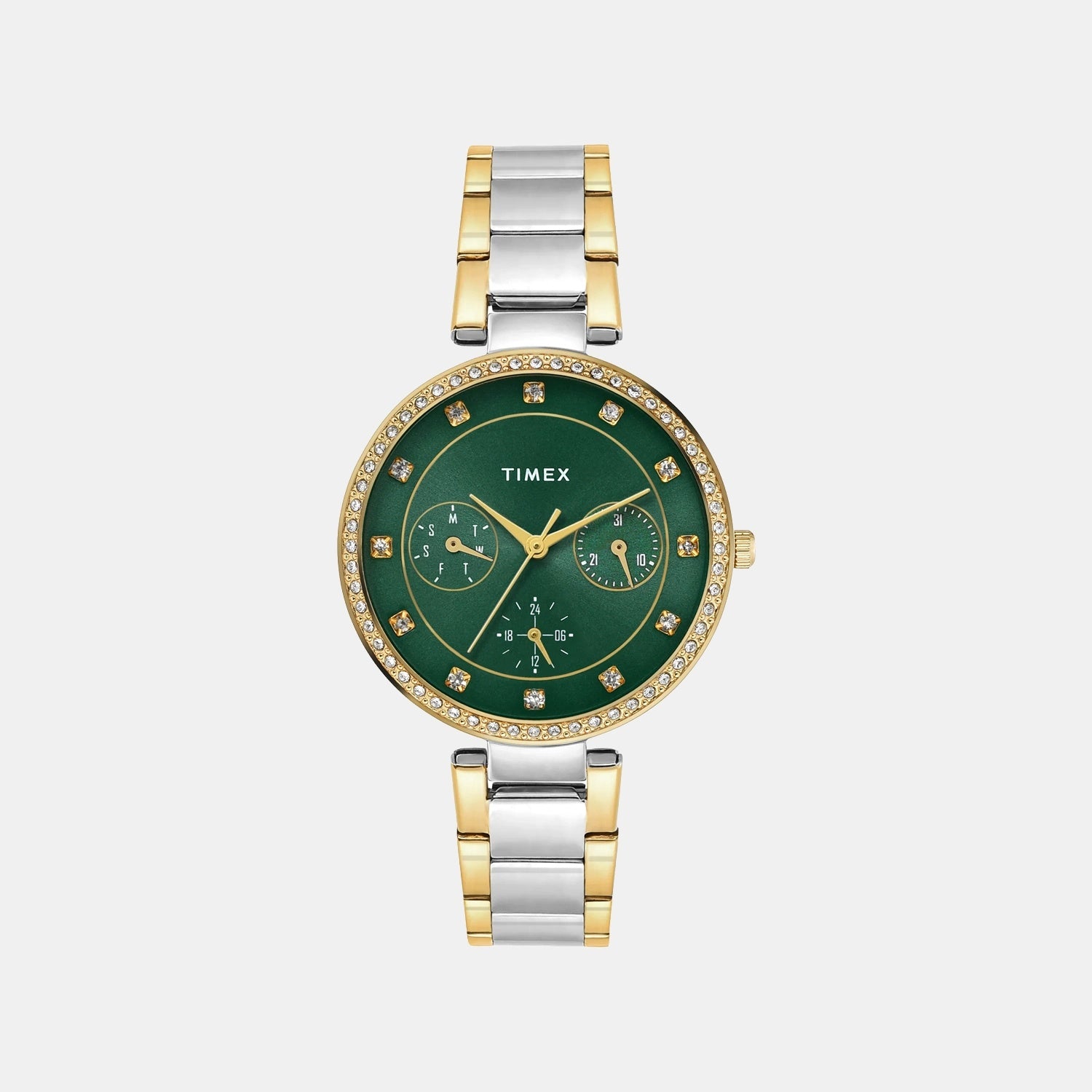 Timex Trendline Women Green Stainless Steel Watch TWEL18710 – Just