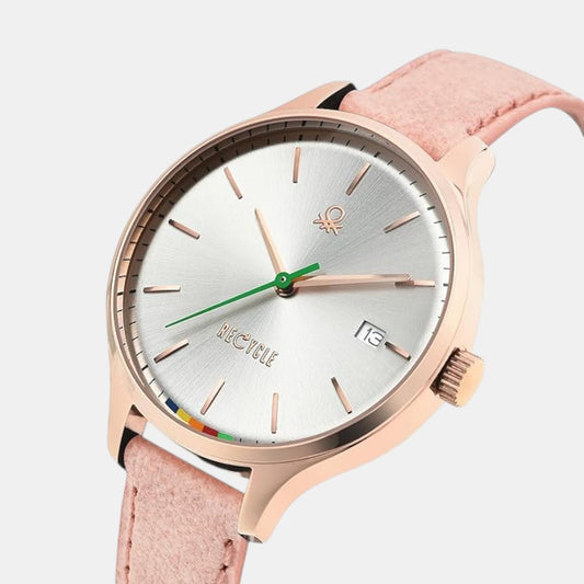 Social Women Quartz Silver Dial Analog Leather Watch UWUCL0100 Social Women Quartz Silver Dial Analog Leather Watch UWUCL0100