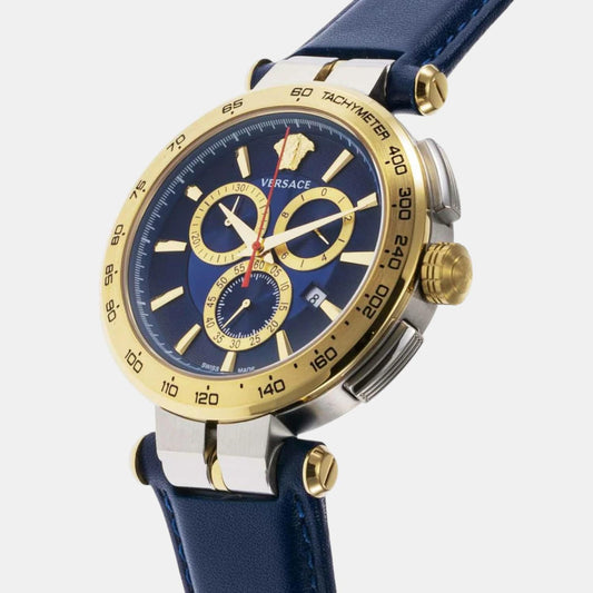 Aion Men Quartz Blue Dial Chronograph Leather Watch VE6CA0223 Aion Men Quartz Blue Dial Chronograph Leather Watch VE6CA0223