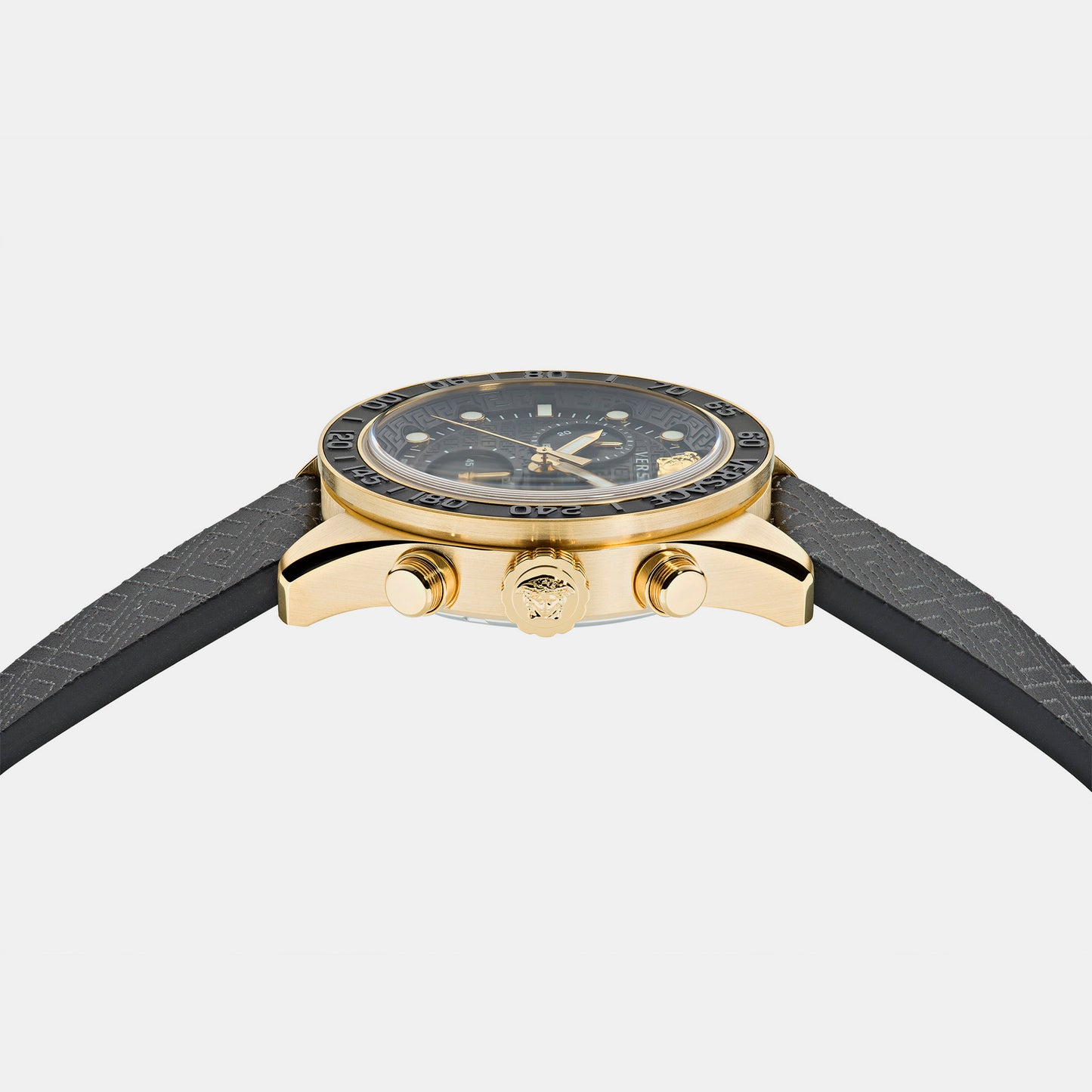 Male Black Chronograph Leather Watch VE6K00123