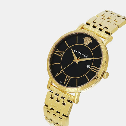 V-Eternal Men Quartz Black Dial Analog Stainless Steel Watch VENCA0624 V-Eternal Men Quartz Black Dial Analog Stainless Steel Watch VENCA0624