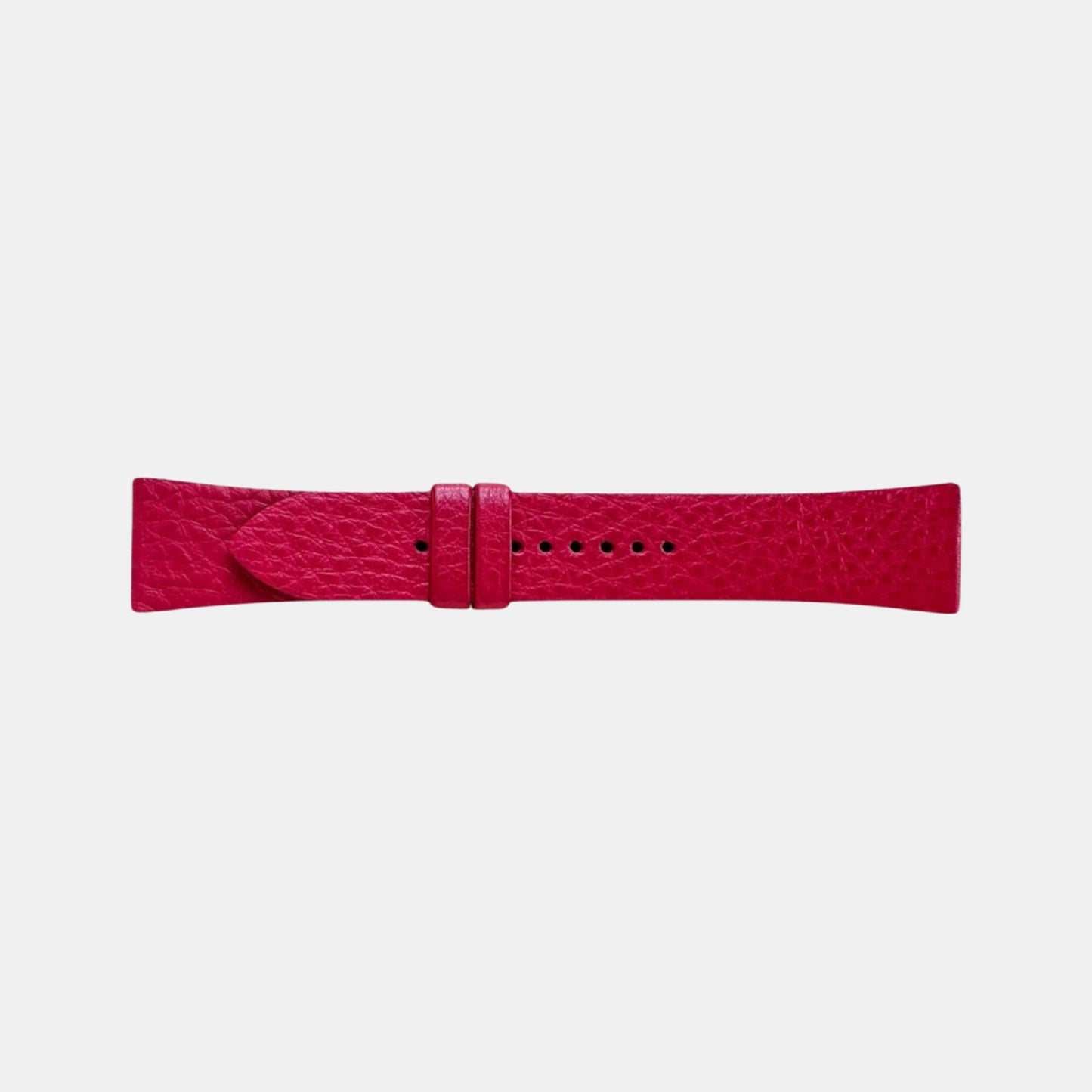 Men Italian Leather Strap VIBE - RED BERRY 20 MM