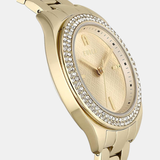 Furla Athleisure Women Quartz Champagne Dial Analog Stainless Steel Watch WW00038003L2 Furla Athleisure Women Quartz Champagne Dial Analog Stainless Steel Watch WW00038003L2