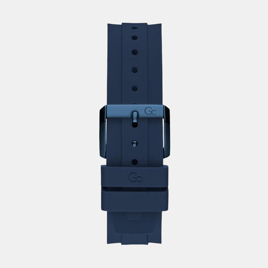 Spirit Sport Men Quartz Blue Dial Chronograph Silicone Watch Y81006G5MF GC 45 mm Round Quartz watch