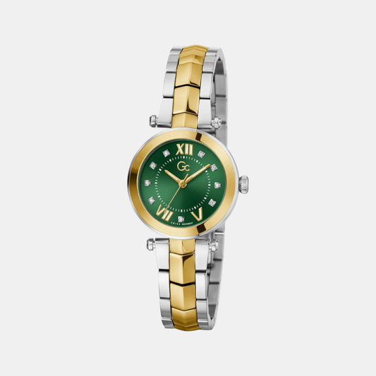Gc Illusion Women Quartz Green Dial Analog Stainless Steel Watch Y93007L9 Gc Illusion Women Quartz Green Dial Analog Stainless Steel Watch Y93007L9
