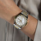 Female White Analog Stainless Steel Watch Y98008L1MF