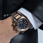 Male Blue Chronograph Stainless Steel Watch Z35001G7MF