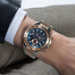 Male Blue Chronograph Stainless Steel Watch Z35001G7MF