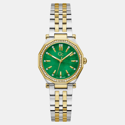 Gc Gleam Women Quartz Green Dial Analog Stainless Steel Watch Z55003L9 Gc Gleam Women Quartz Green Dial Analog Stainless Steel Watch Z55003L9