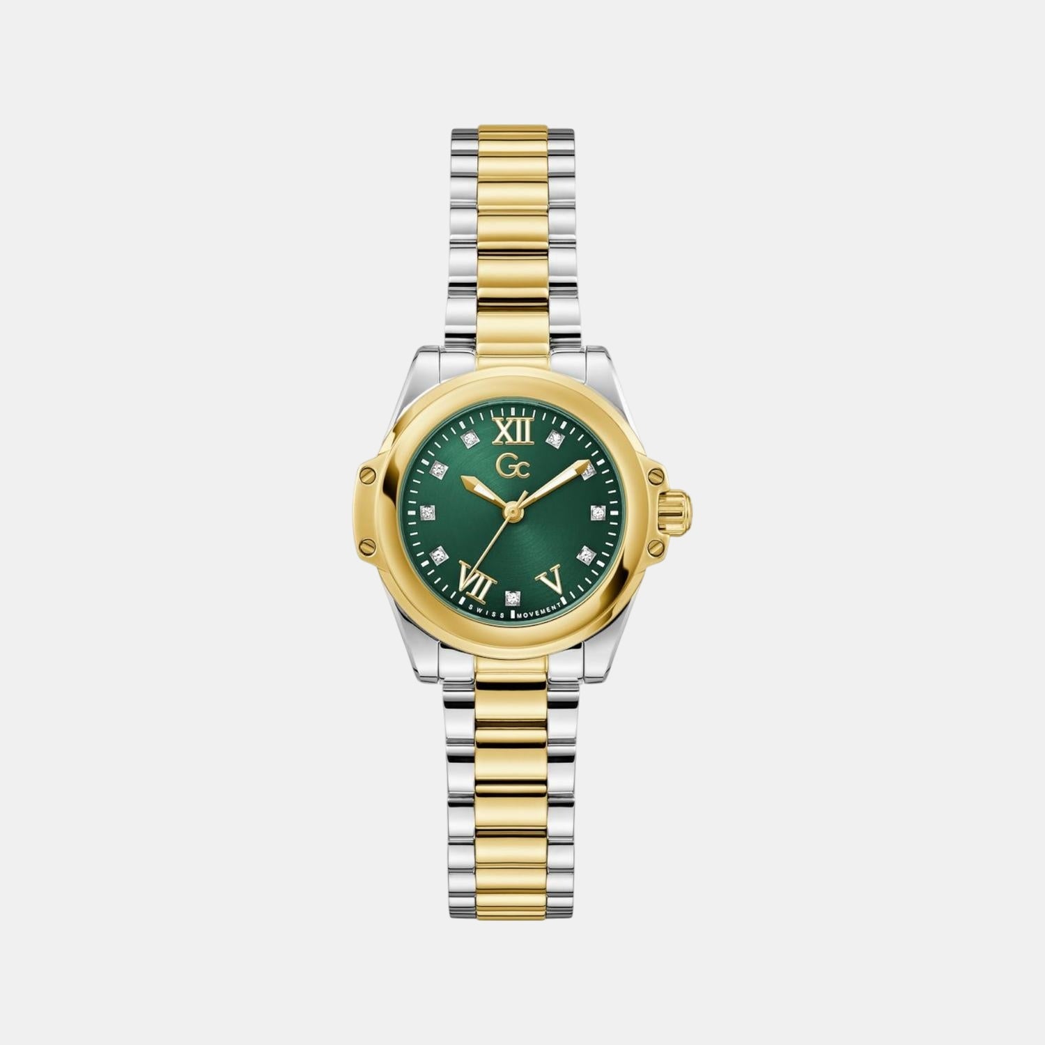 GC Gc Sportchic Women Green Stainless Steel Watch Z58002L9 – Just