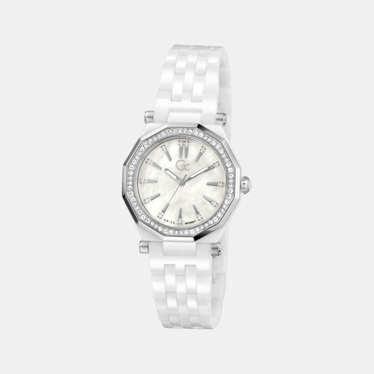 Gc Gleam Women Quartz White Dial Multi-Function Ceramic Watch Z59003L1 Gc Gleam Women Quartz White Dial Multi-Function Ceramic Watch Z59003L1