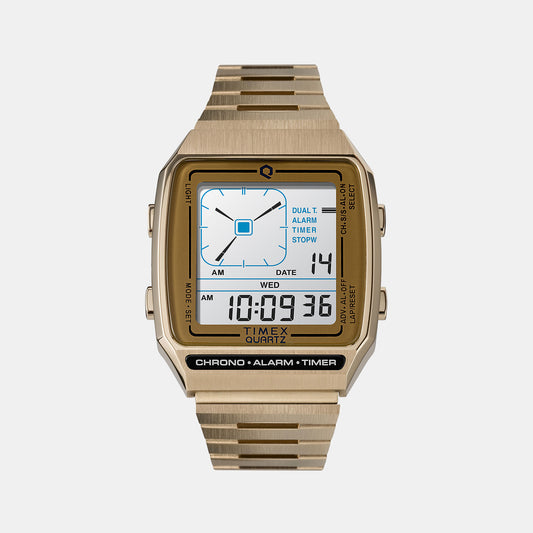 Q Timex Male Digital Stainless Steel Watch TW2U72500U9
