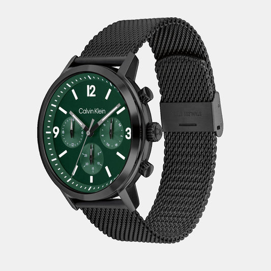 Gauge Men Quartz Green Dial Chronograph Stainless Steel Watch 25200440 Calvin Klein 44 mm Round Quartz watch