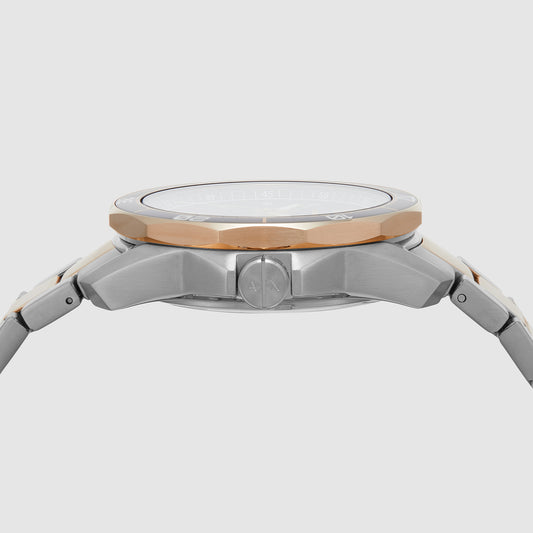 Spencer Men Quartz Black Dial Analog Stainless Steel Watch AX1962 Armani Exchange 44 mm Round Quartz watch