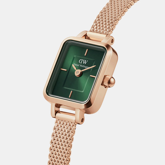 Quadro Women Quartz Green Dial Analog Stainless Steel Watch DW00100648K Daniel Wellington 15.4 mm Square Quartz watch