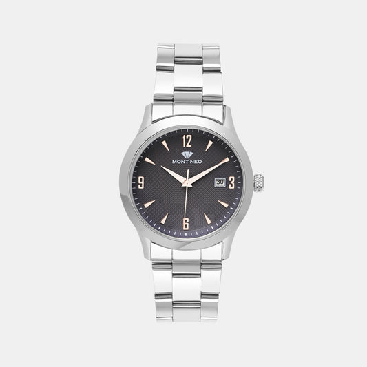 Male Grey Analog Stainless Steel Watch 8010E-M1115