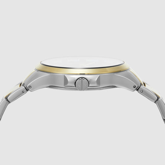 Hampton Men Quartz Black Dial Analog Stainless Steel Watch AX2453 Armani Exchange 46 mm Round Quartz watch