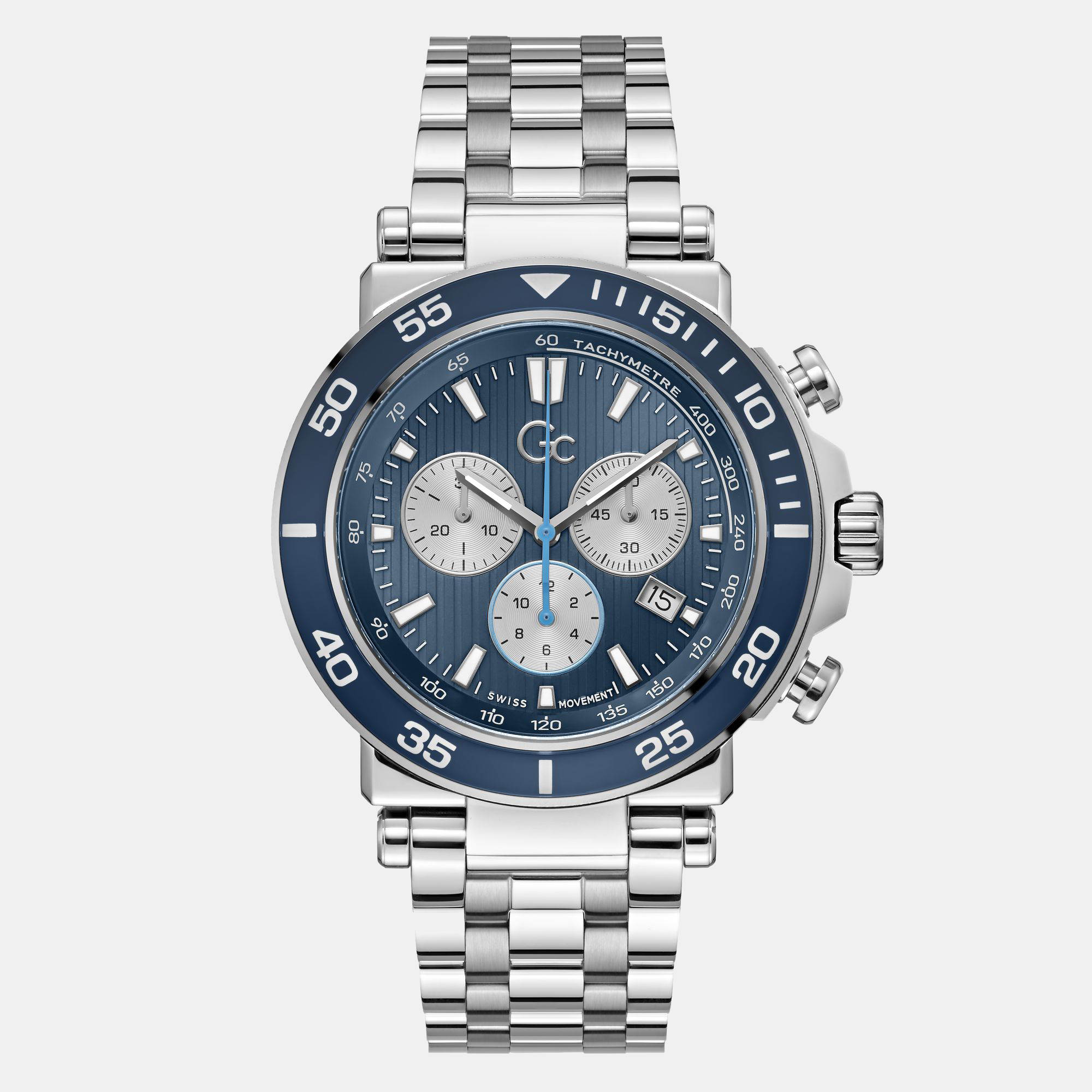 GC One Sport Chrono Men Blue Chronograph Watch Z14011G7MF – Just