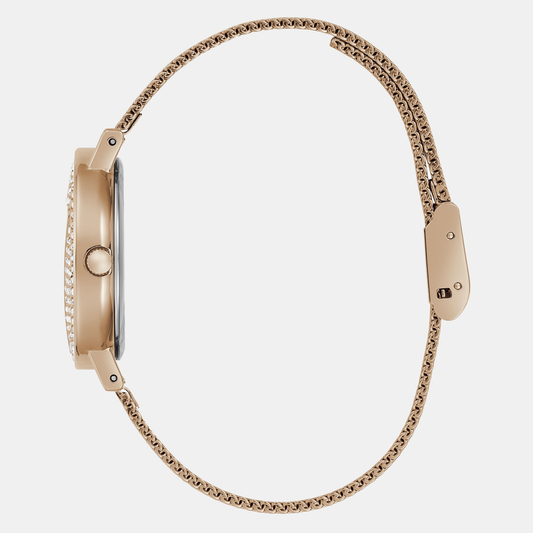 Mini Iconic Women Quartz Rose Gold Dial Analog Mesh Watch GW0671L3 Guess 30 mm watch