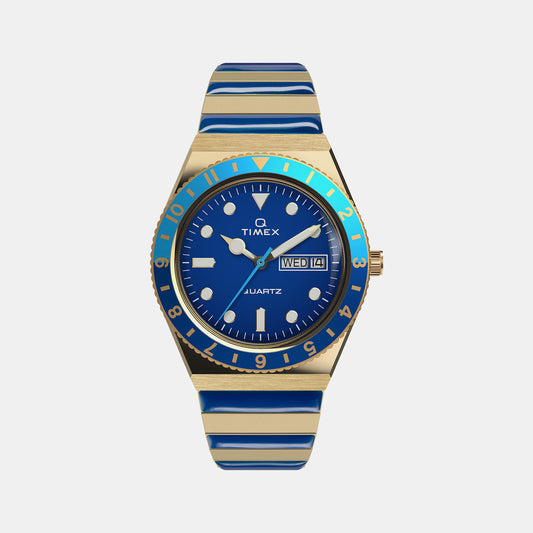Q Timex Female Blue Analog Stainless Steel Watch TW2V38500UJ