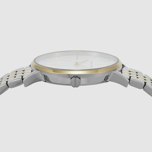 Lola Women Quartz Silver Dial Analog Stainless Steel Watch AX7156SET Armani Exchange 36 mm Round Quartz watch