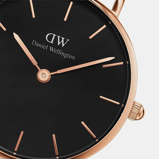 Petite Women Quartz Black Dial Analog Stainless Steel Watch DW00100245K Daniel Wellington 28 mm Round Quartz watch