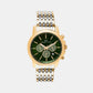 Male Green Chronograph Stainless Steel Watch 1008D-M0214