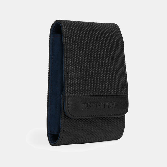 Black Leather Single Watch Pouch Organizer Black Leather Single Watch Pouch Organizer