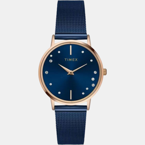 Female Blue Analog Leather Watch TWEL15604