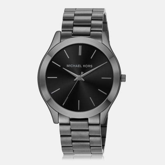 Slim Runway Men Quartz Black Dial Analog Stainless Steel Watch MK1044 Michael Kors 44 mm Round Quartz watch