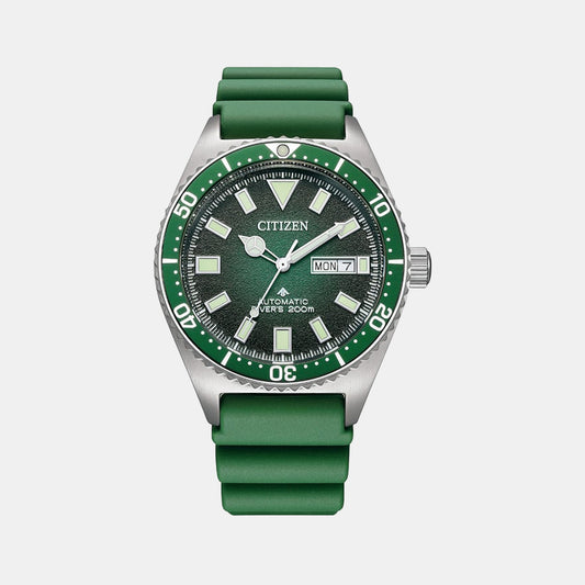 Male Green Analog Stainless Steel Watch NY0121-09X