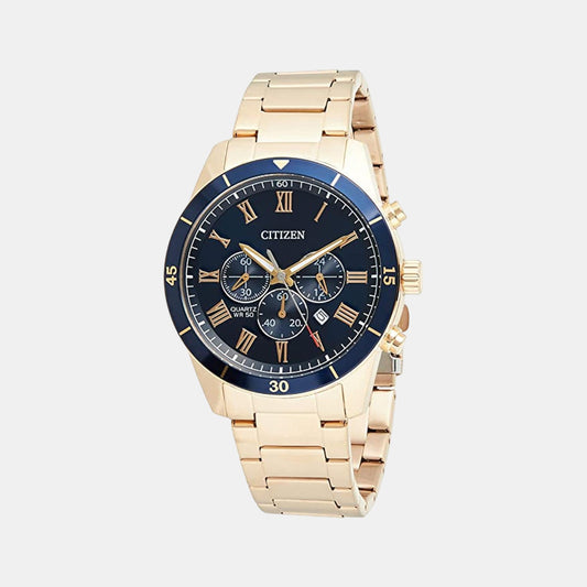 Male Blue Stainless Steel Chronograph Watch AN8169-58L