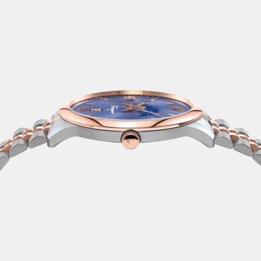 Mo-Ferragamo Duo Moonph 4 Men Quartz Blue Dial Analog Stainless Steel Watch SFMO00322 Mo-Ferragamo Duo Moonph 4 Men Quartz Blue Dial Analog Stainless Steel Watch SFMO00322