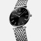 Female Black Analog Stainless Steel Watch L48664516