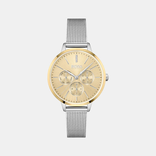 Female Gold Stainless Steel Chronograph Watch 1502600