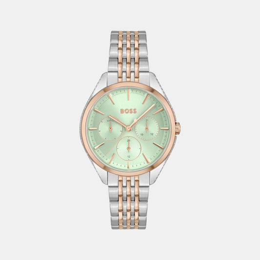 Female Green Analog Multifunction Stainless Steel Watch 1502641