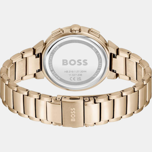 One Women Quartz Pink Dial Analog Stainless Steel Watch 1502678 Boss 36 mm Round Quartz watch