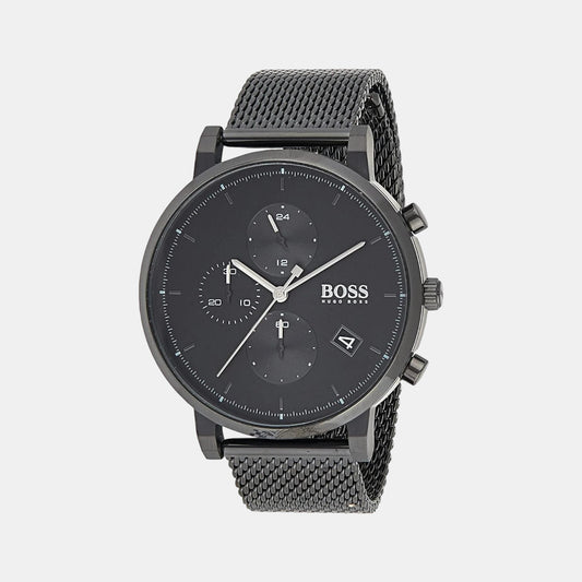 Male Black Stainless Steel Chronograph Watch 1513813