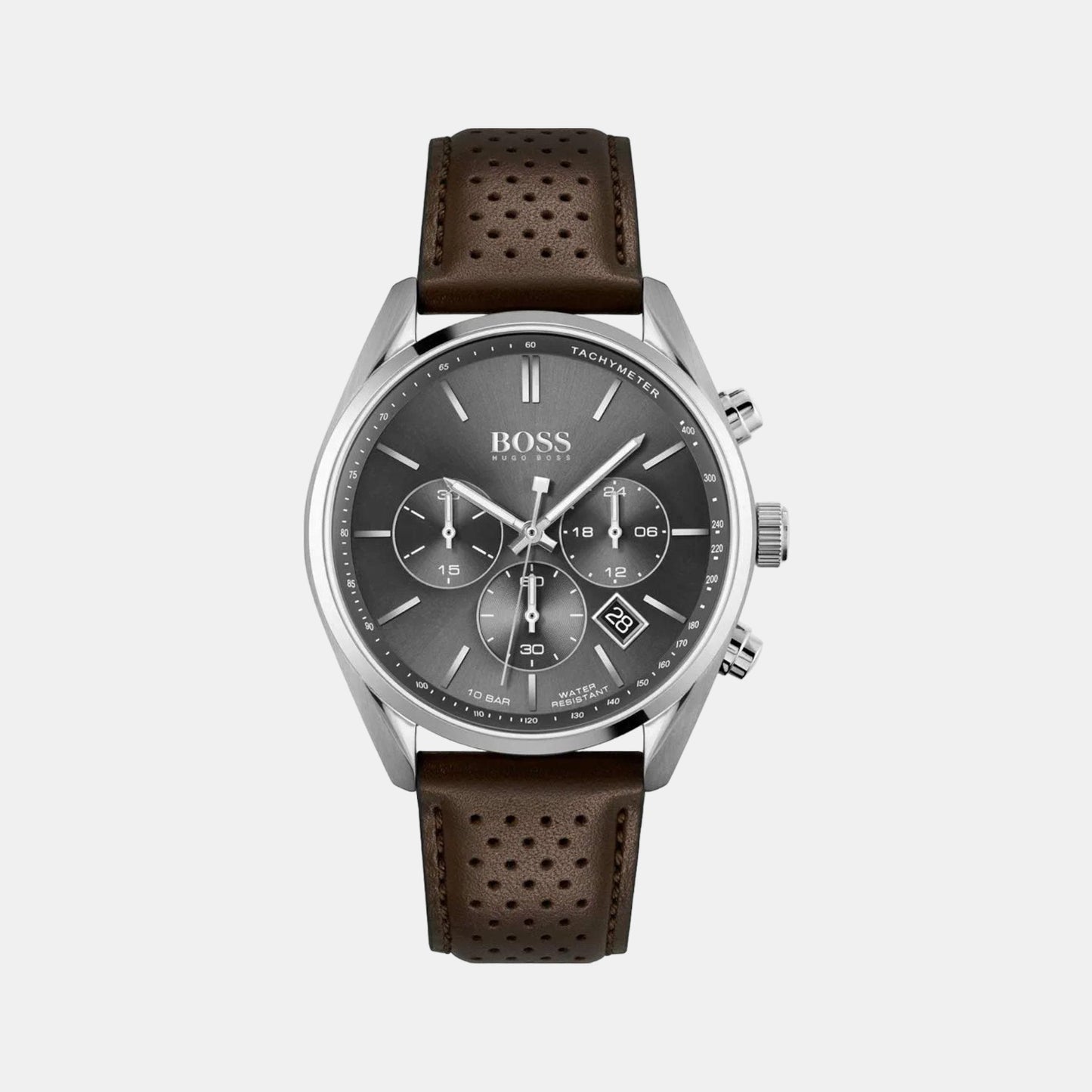 Male Grey Analog Leather Watch 1513815