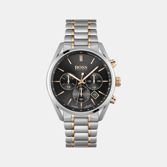 Unisex Black Stainless Steel Chronograph Watch 1513819