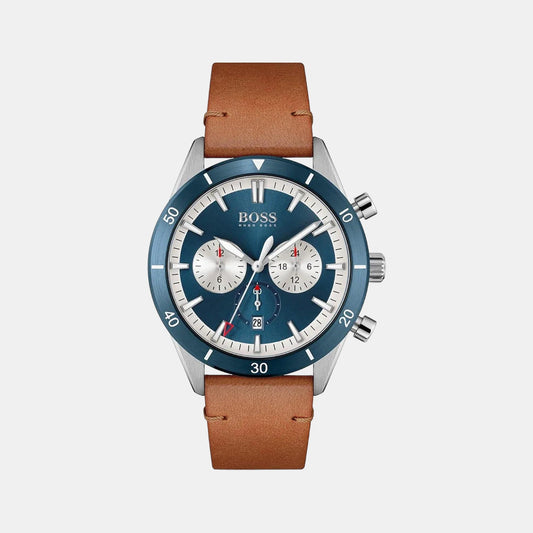 Male Blue Analog Leather Watch 1513860