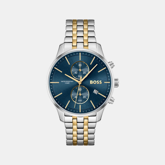 Male Blue Analog Stainless Steel Watch 1513976