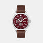 Male Brown Leather Chronograph Watch 1513988