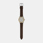 Female Silver Analog Leather Watch MK4745