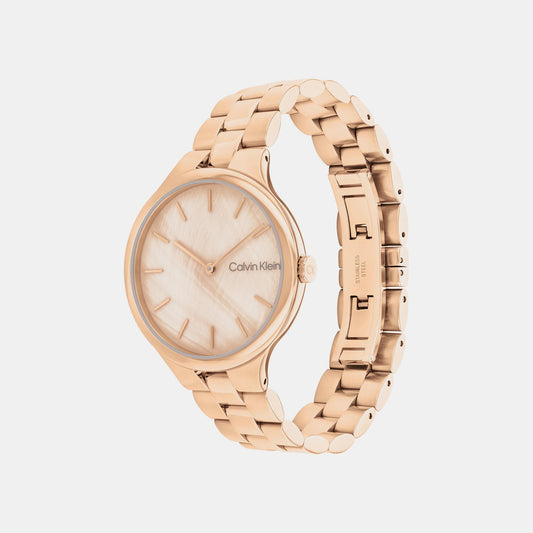 Linked Women Quartz Mother Of Pearl Dial Analog Stainless Steel Watch 25200427 Calvin Klein 38 mm Round Quartz watch