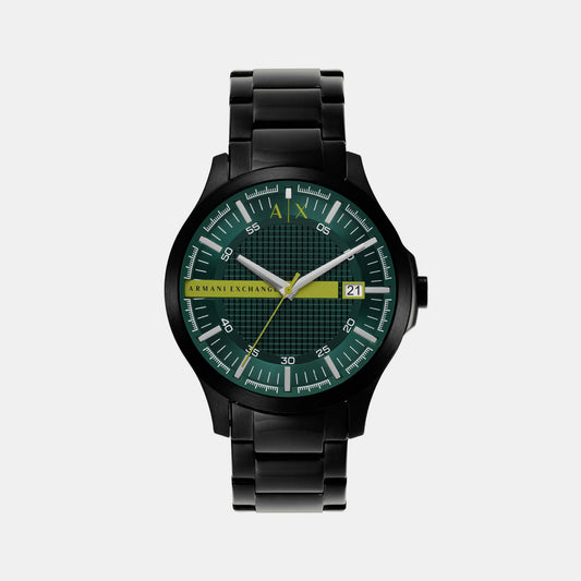 Male Green Analog Stainless Steel Watch AX2450