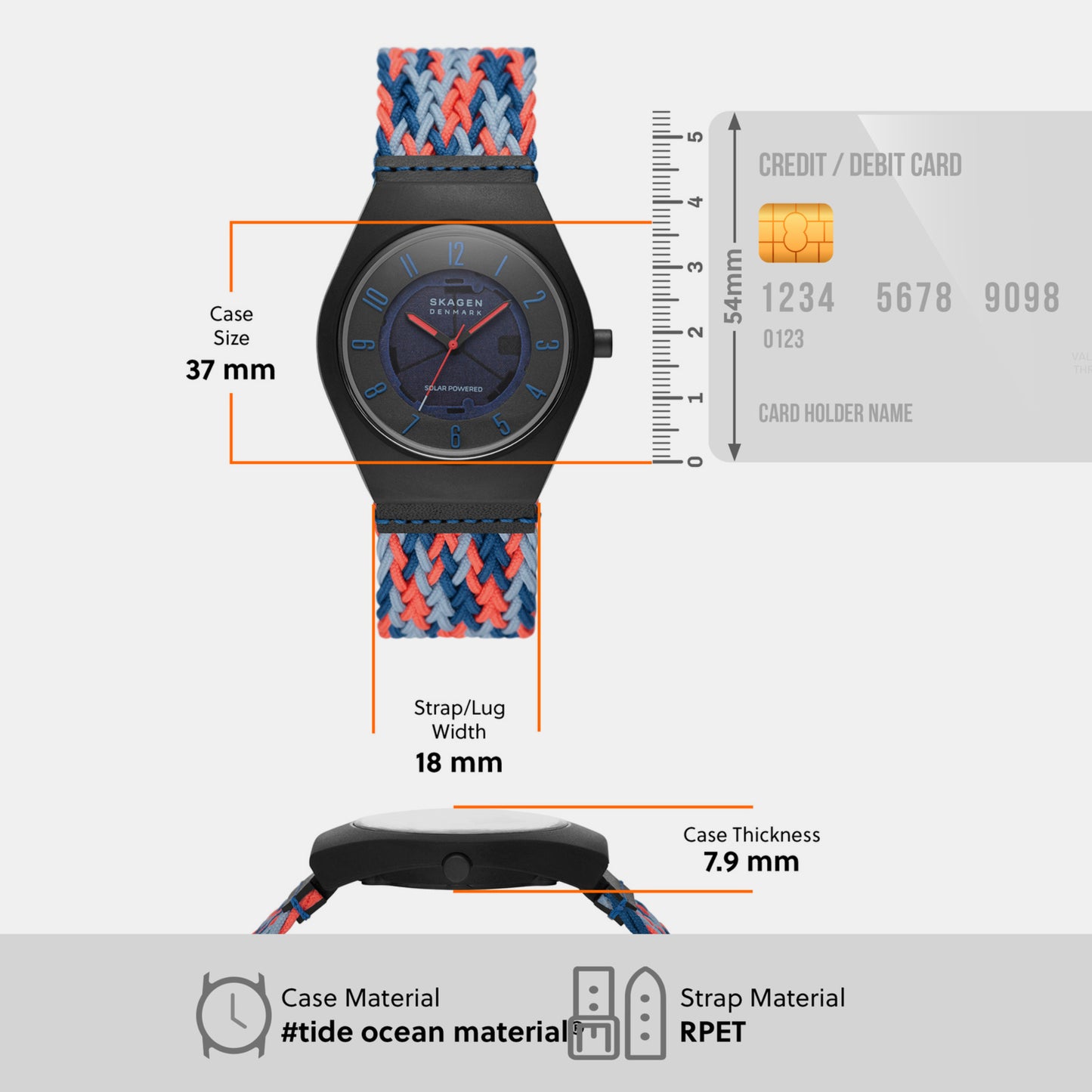 Male Black Analog Plastic Watch SKW6880
